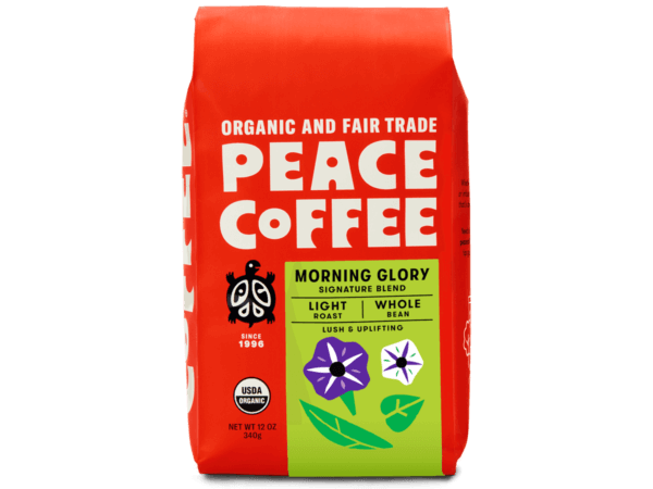 bag of fair trade light roast coffee