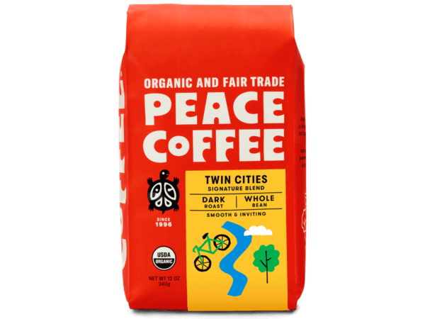 bag of fair trade dark roast coffee