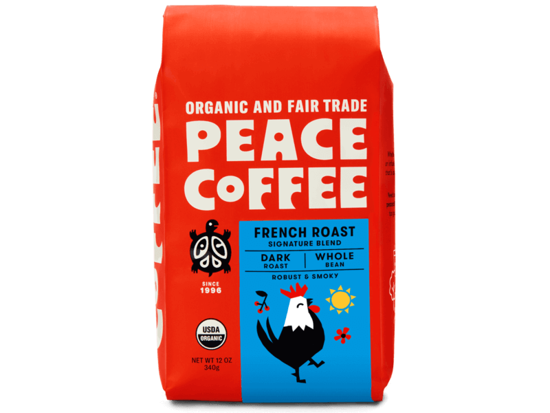 bag of organic french roast coffee