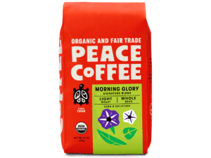 bag of fair trade light roast coffee